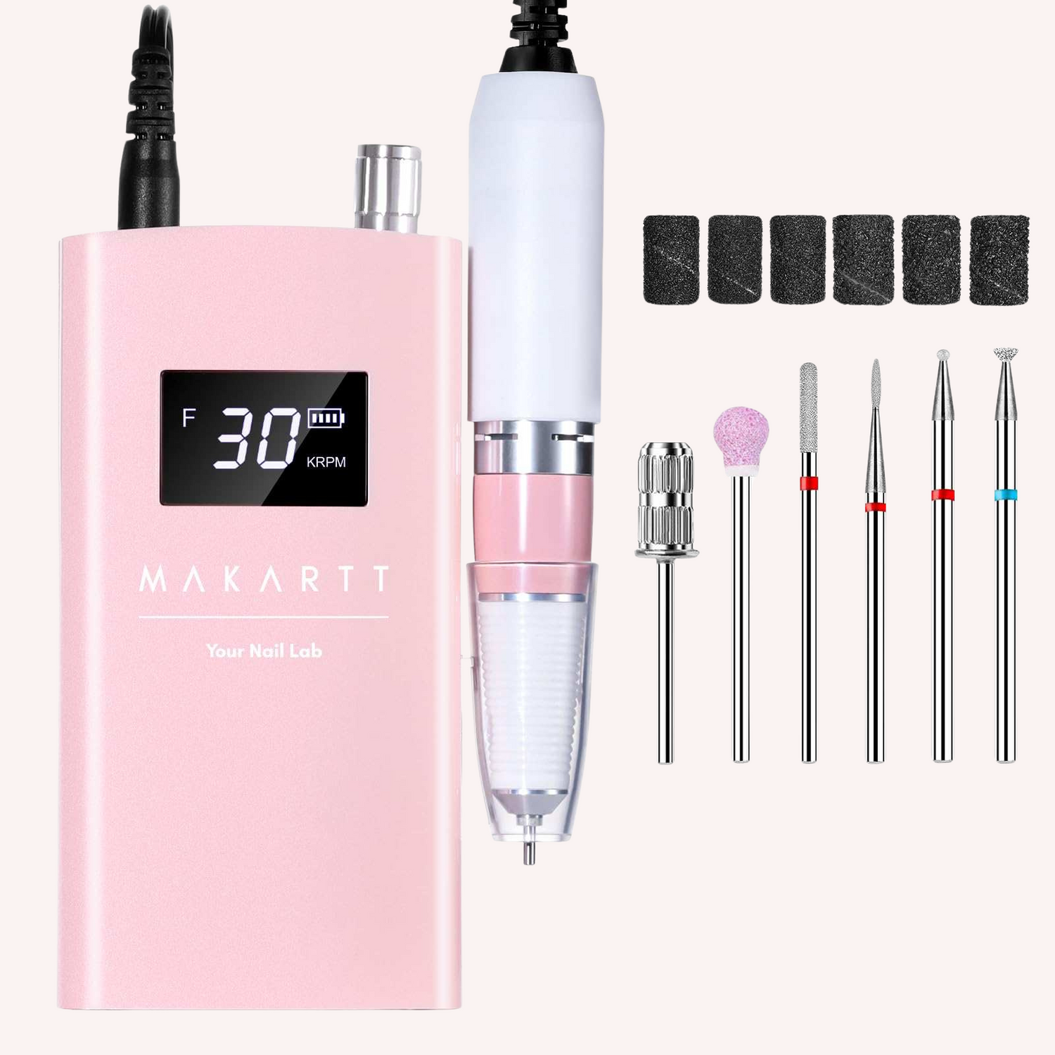 30000RPM Rechargeable Nail Drill Machine Perlarie Pink
