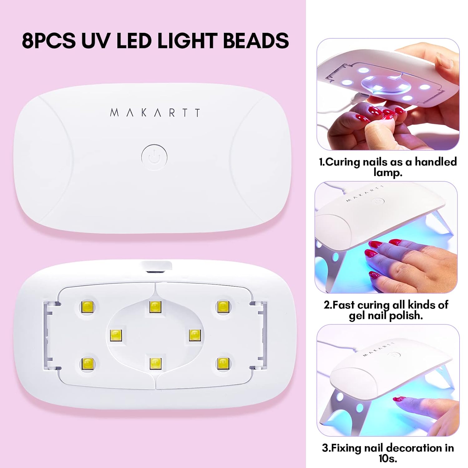 Portable Mini UV Nail Lamp for Gel Nails (8W)