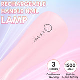 Flash Cure Mini Rechargeable UV Nail Lamp (5W - Pink)