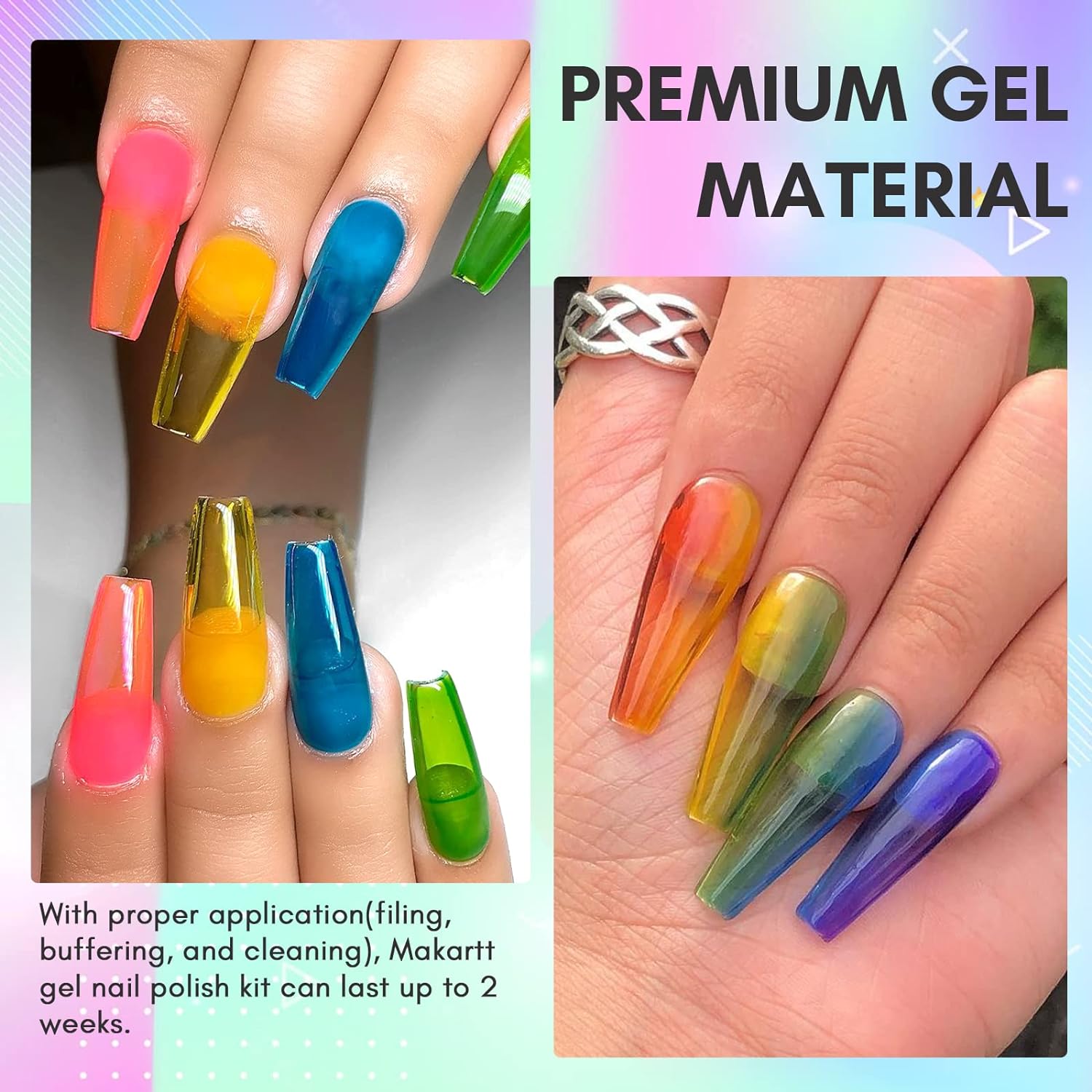 Rainbow Bright Jelly Gel Polish Set (8ml/Each)