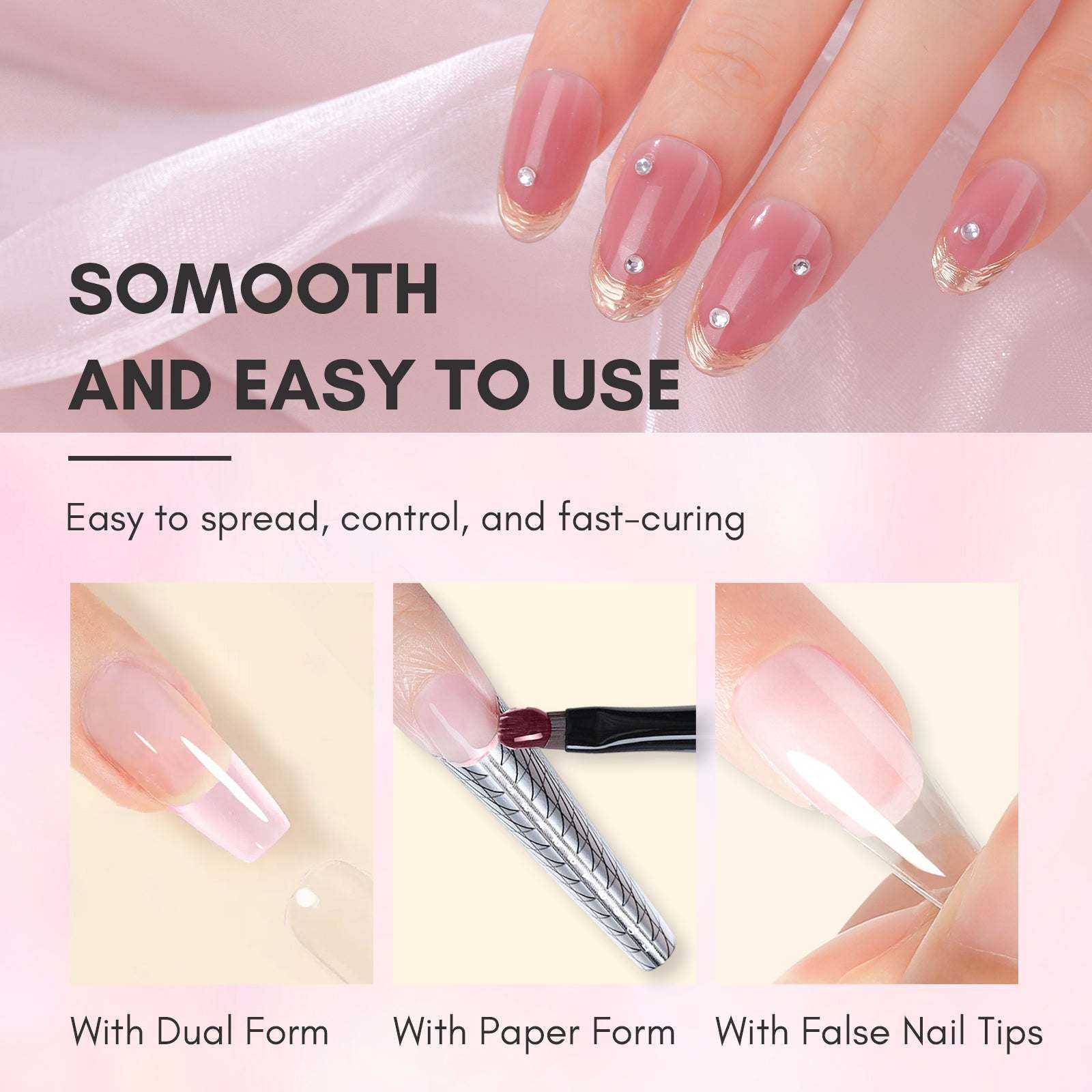 Nude Polygel Nails Poly Nail Gel