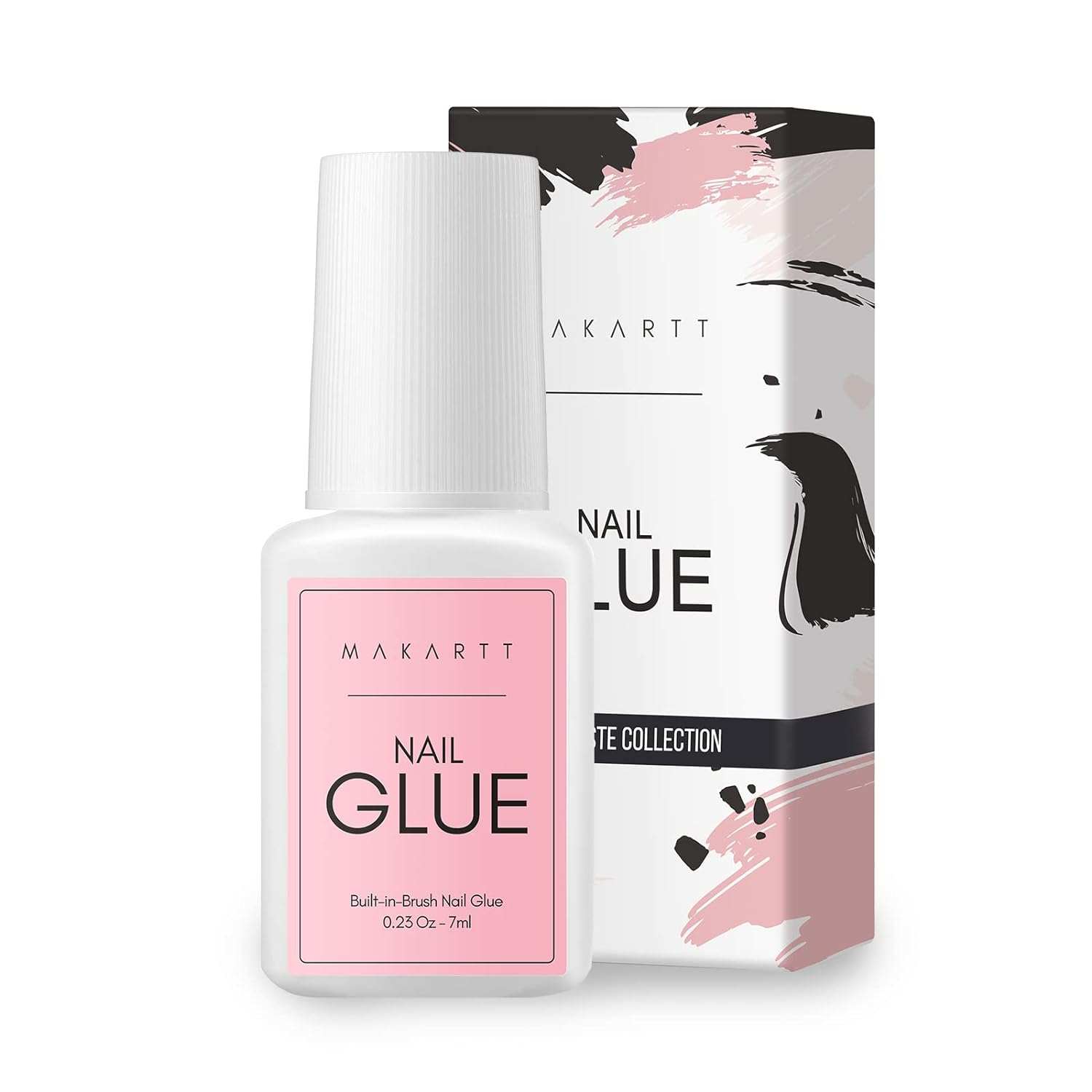 Melous Nail Glue Glue Off for Press on Nails, Acrylic Nails, Nail Tips  Strong Glue Long Lasting Brush on Nail Glue 7ML for Fake Nails