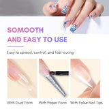 Clear and Nude Colors Poly Nail Gel Set, 2PCs 50ML/Each