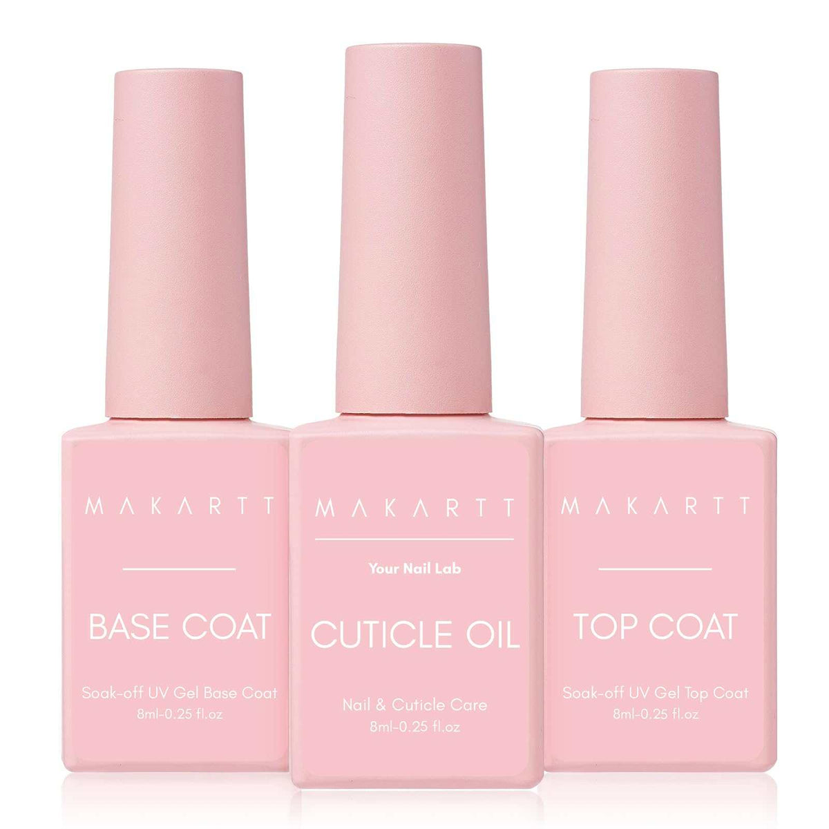 Gel Top and Base Coat with Cuticle Oil Set (8ml/each)