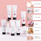 Poly Gel Nail Set Pink Nude Color Collection Neutral Classic Polygel