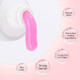 Poly Gel Nail Set Pink Nude Color Collection Neutral Classic Polygel