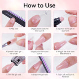 Poly Gel Nail Set Pink Nude Color Collection Neutral Classic Polygel