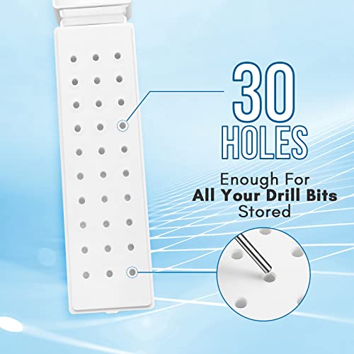 MakarttDrill Bit Organizers Case for Storing Nail Drill Bits (Not Inlcude Drill Bits)include 30 holes - can be used to store many nail drill bits, such as 3/32'' carbide drill bits, ceramic nail file bit.
Acrylic cover - dus