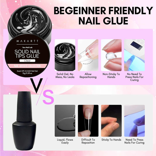 Product 101 : Solid Gel Nail Glue v.s. Brush-on Nail Glue