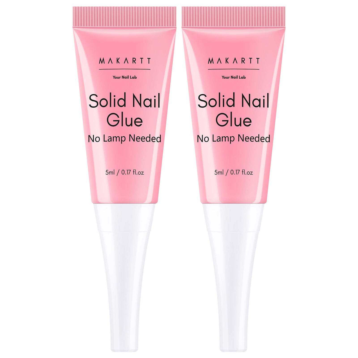 Solid Nail Gel No Lamp Needed Nail Glue for Press On Nails (5ml x 2pcs)