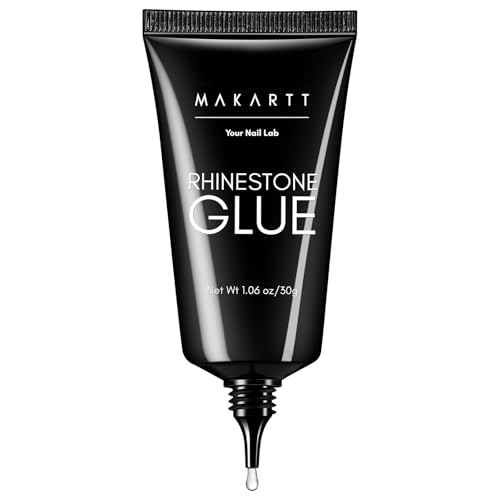 Makartt Nail Rhinestone Glue Gel Super Strong Adhesive Precise for Halloween Decorations Nail Charms Crystals Rhinestones Beads