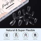 Medium Almond 3D Full Cover Fake Nails Diamond-Shaped Nail Tips Set