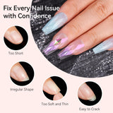 Diamond-Shaped Nail Tips Set, Medium Coffin 3D Full Cover Fake Nails Clear 120 PCS