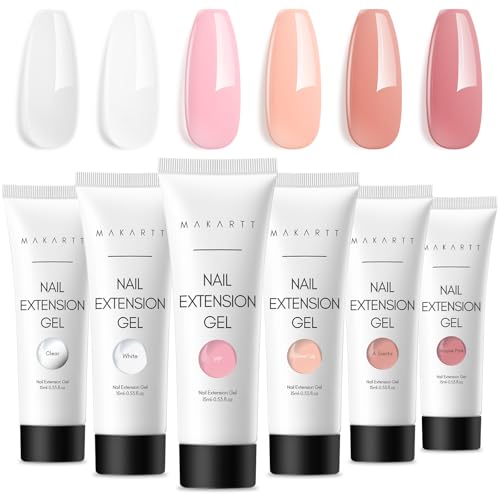 Makartt Poly Nail Gel Set, 6 Colors