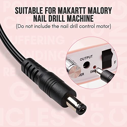 Makartt Electric Nail Drill Professional Portable Efile Kit Rechargeable with Coreless Motor Manicure Nail Drill Machine for Acrylic Gel Nails with Drill Bits Set
