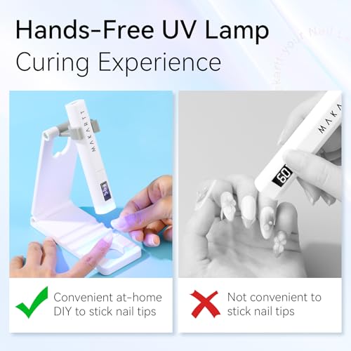 Makartt Handheld UV Light and Nail Lamp Stand for Gel Nails