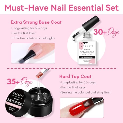 Makartt Top Coat and Base Coat Gel Nail Polish