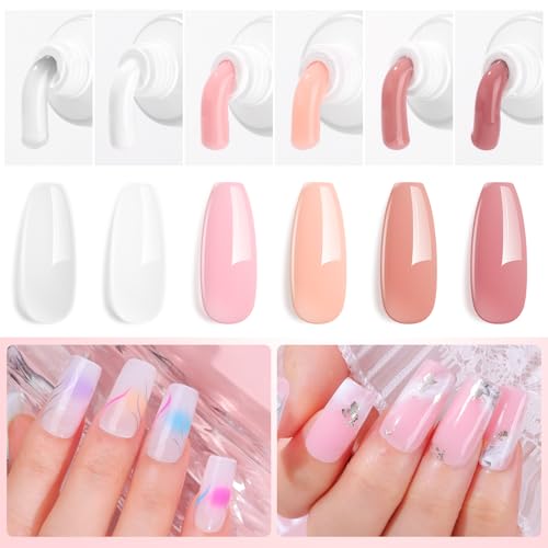 Makartt Poly Nail Gel Set, 6 Colors