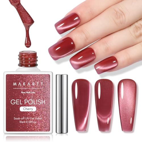Makartt Gel Nail Polish Bright Colors Cat Eye Set Crystal Rose Classic Green Peach Pink Empire Yellow Color DIY Manicure Salon Home