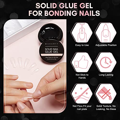 Makartt Solid Nail Glue Gel and Nail Tips