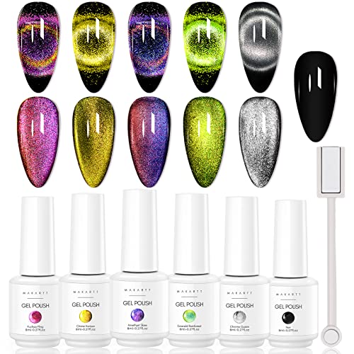 Makartt Gel Nail Polish Kit- 22 Bright Colors Gel Nail Polish Set Crystal Rose Classic Green Peach Pink Empire Yellow Color Fall Trend Soak off LED Gel Polish with Base/Top Coat, Manicure Salon Home