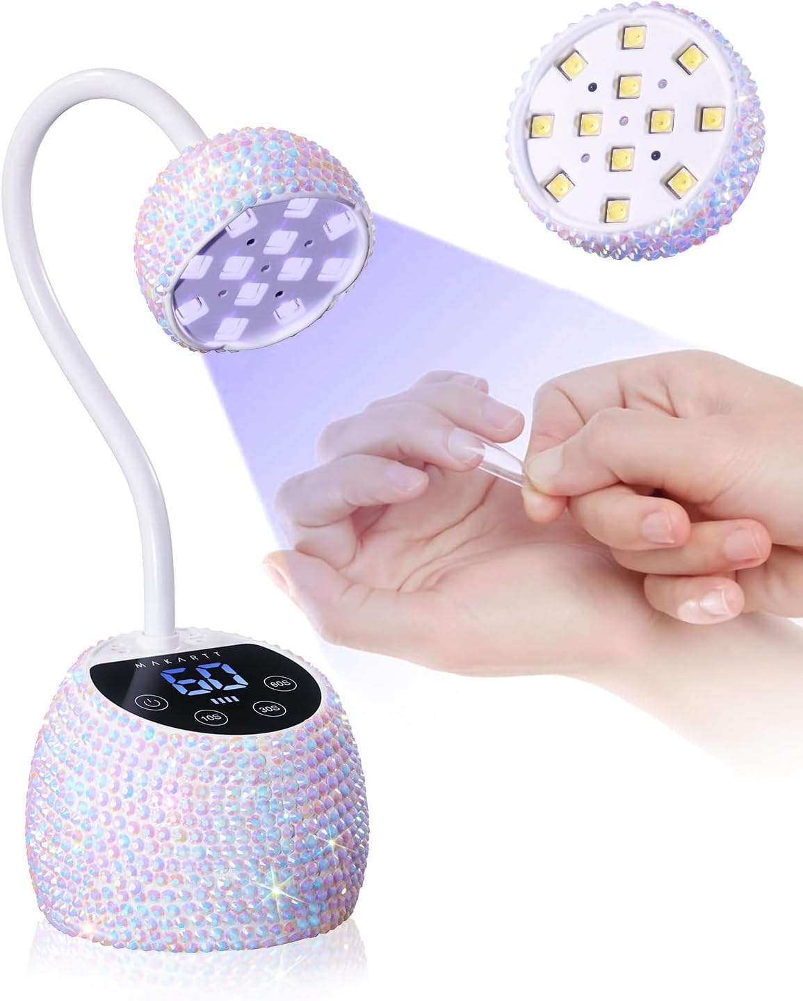 Gooseneck Flash Cure UV LED Nail Lamp