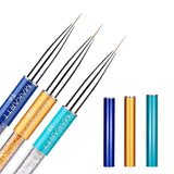 Makartt 3Pcs Nail Art Brushes, Thin Liner Brush Detail Design Pen Set  Acrylic Nail Brush Gel Nail Painting Brush Nail Dotting Tools Drawing Brush  Kit