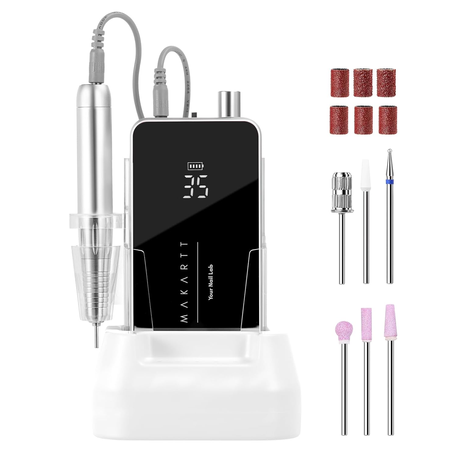 Nouvella Electric Nail Drill 35,000RPM Portable Rechargeable E-File