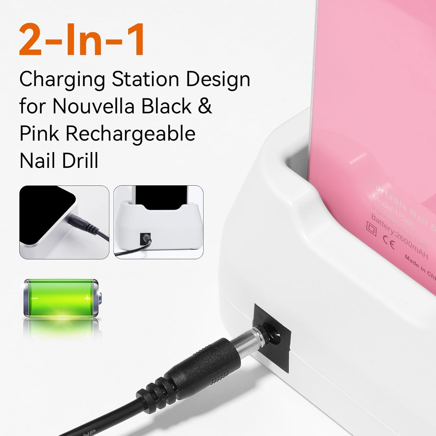 Power Charger Adapter for Nail Drill