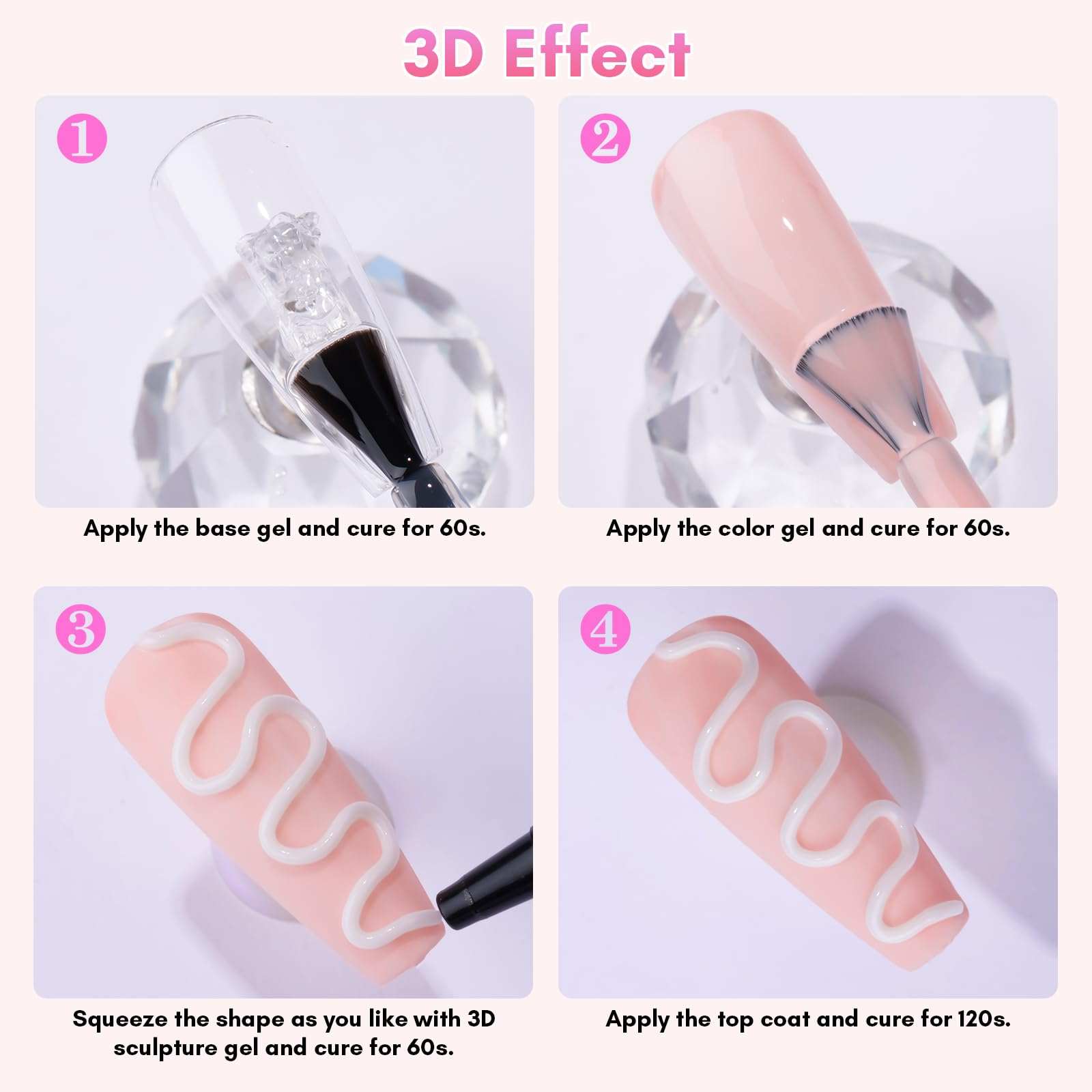 Sculpting 3D Nail Gel No Wipe 3D Molding Craving Solid Builder Glue