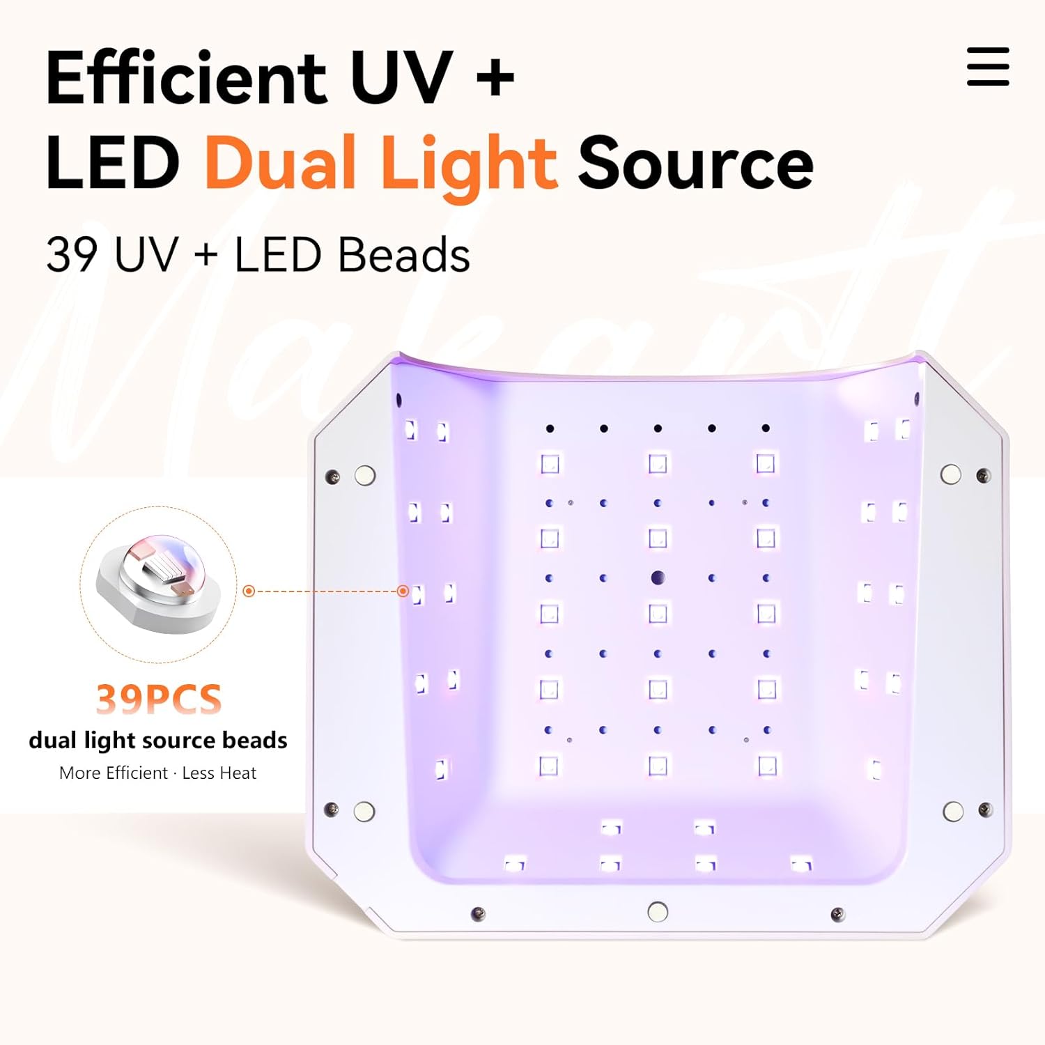 Rose Pink 30W UV LED Nail Lamp