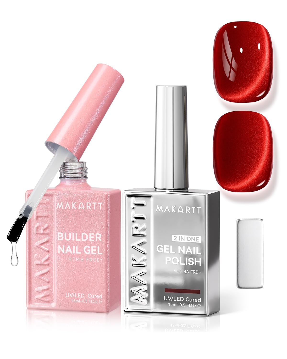 Hema-Free Cat Eye Gel + Builder Nail Gel Set