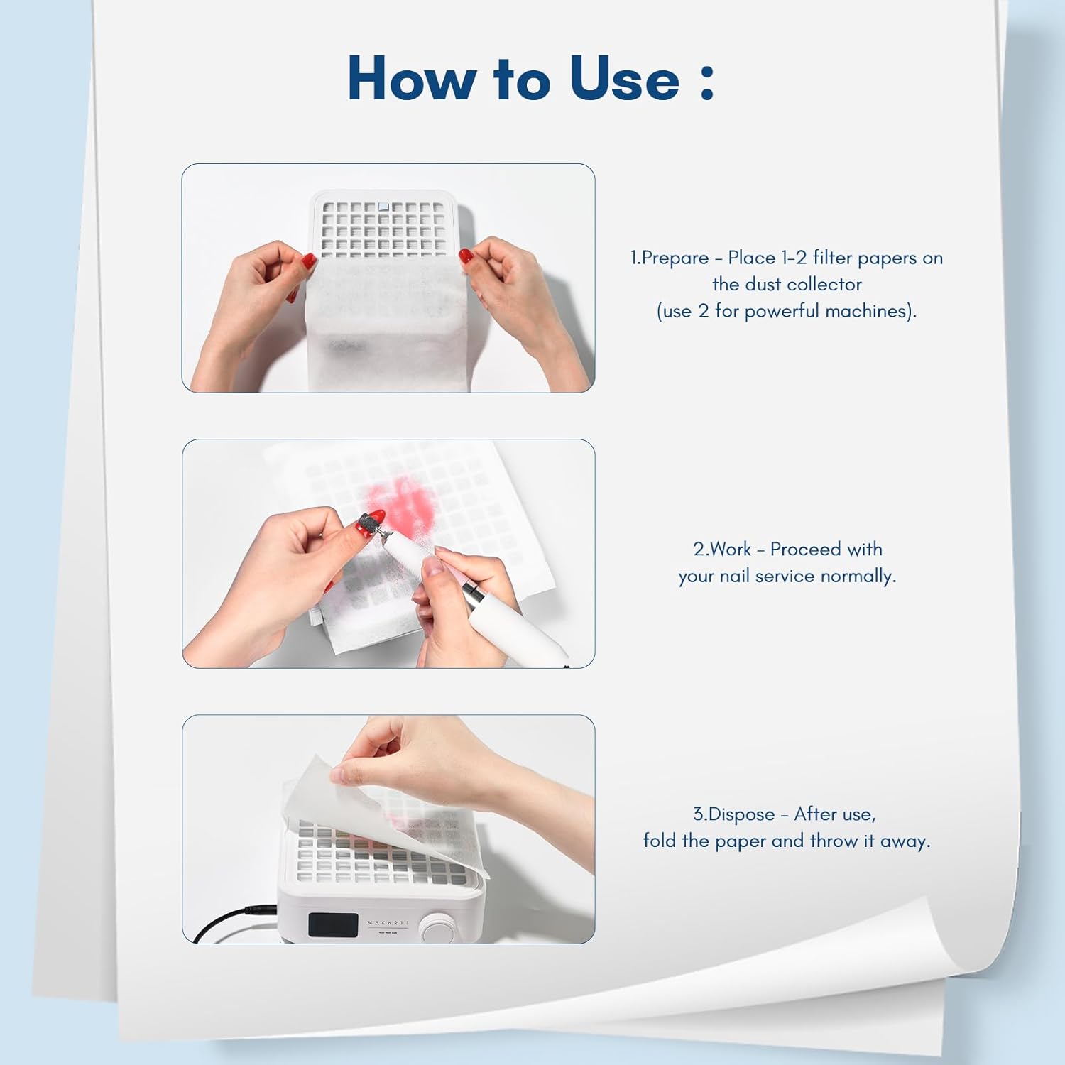 Nail Dust Collector Filter Paper