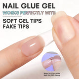 Glue Gel for Nail Tips, 3 in 1  Super Strong Adhesive (15ML/Each)