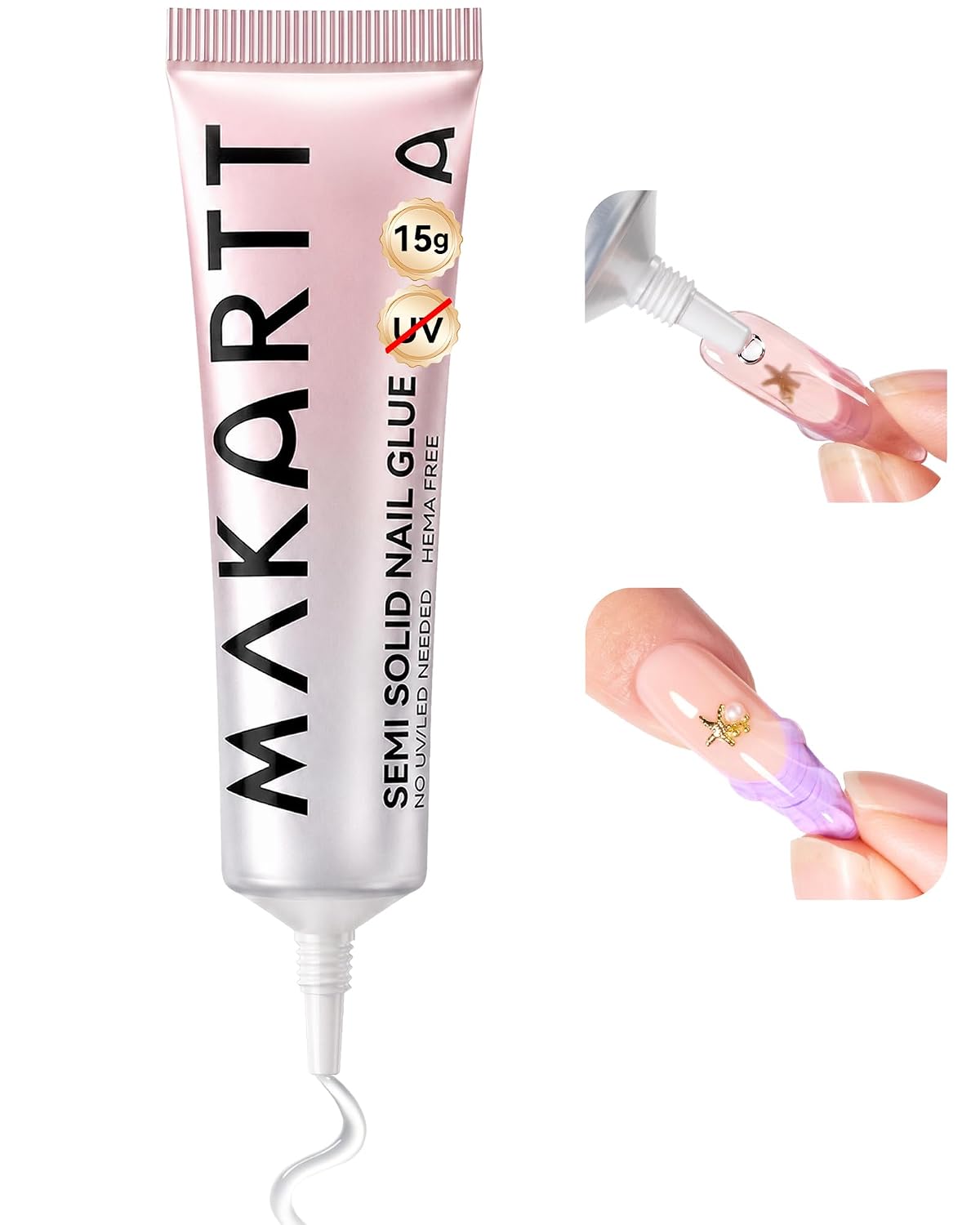 Semi Solid Nail Glue for Press-ons