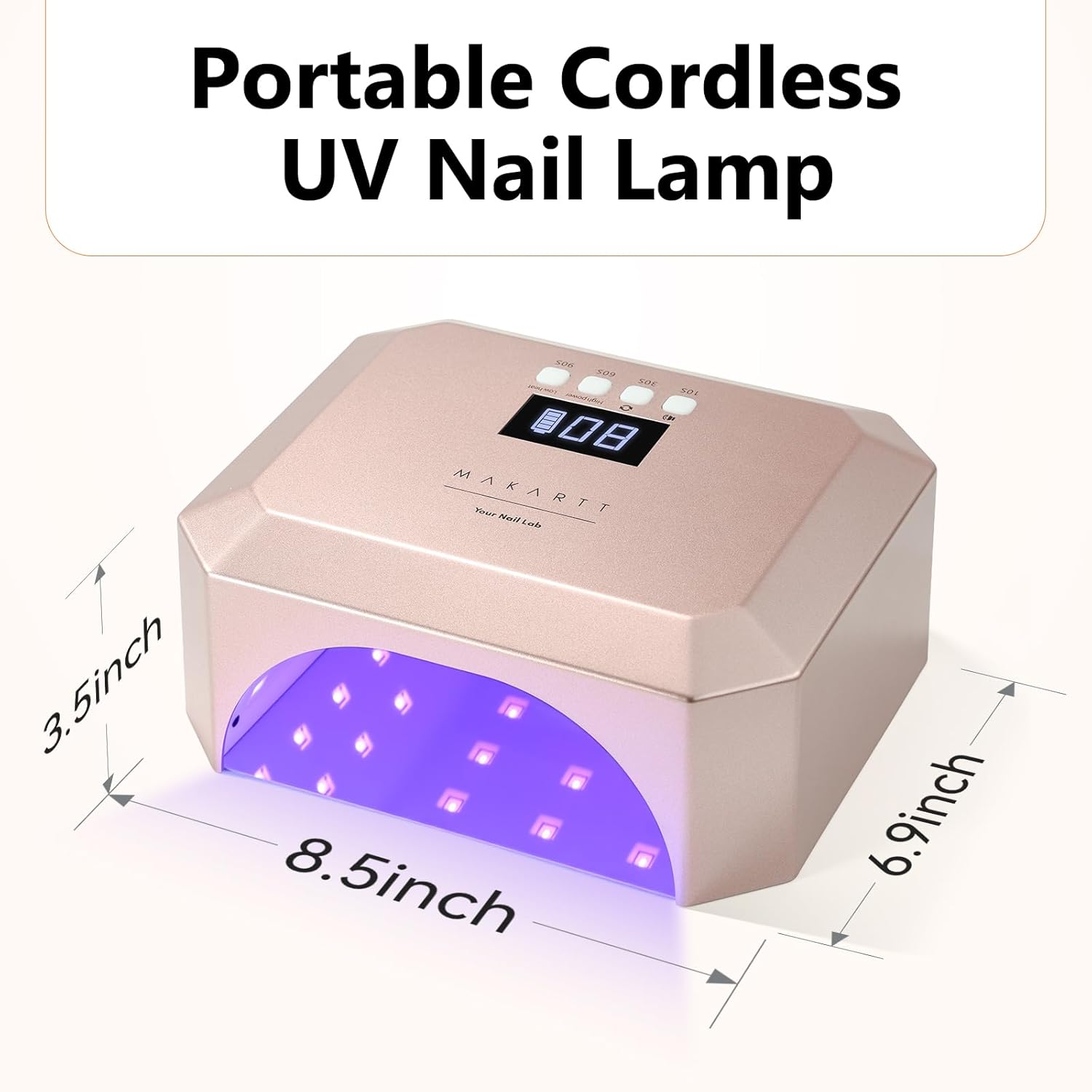 Rose Pink 30W UV LED Nail Lamp
