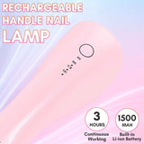 Mini UV Nail Lamp LED Rechargeable Light for Nail Manicure Flash Cure 