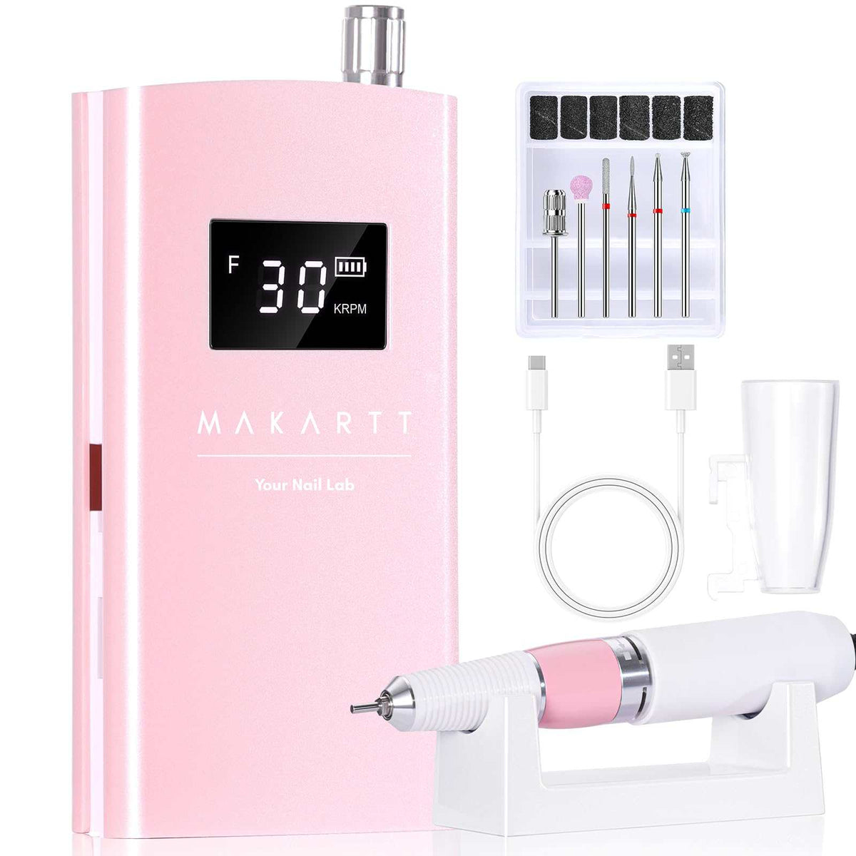 Rechargeable Nail Drill Electric Cordless Manicure Pedicure Power Tool
