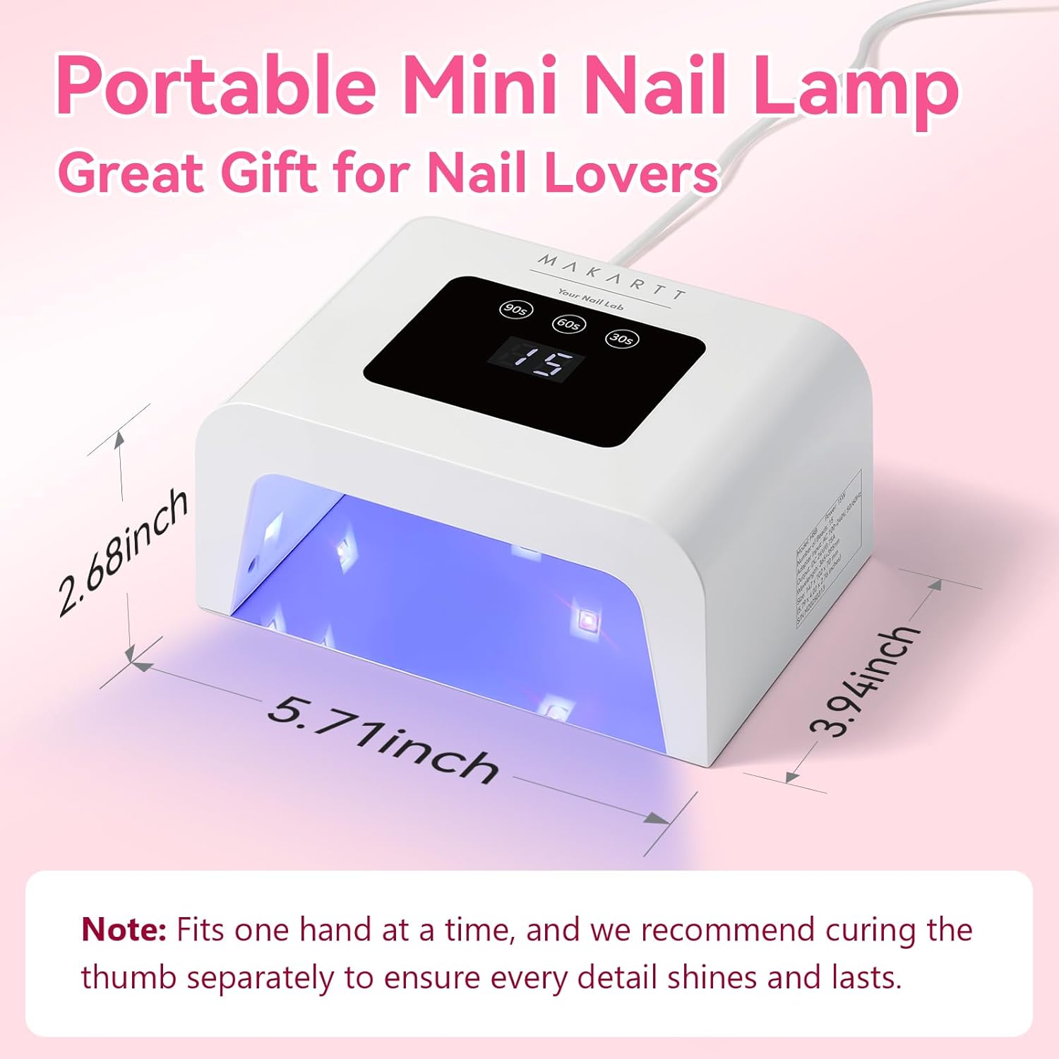 15W Mini UV LED Nail Lamp