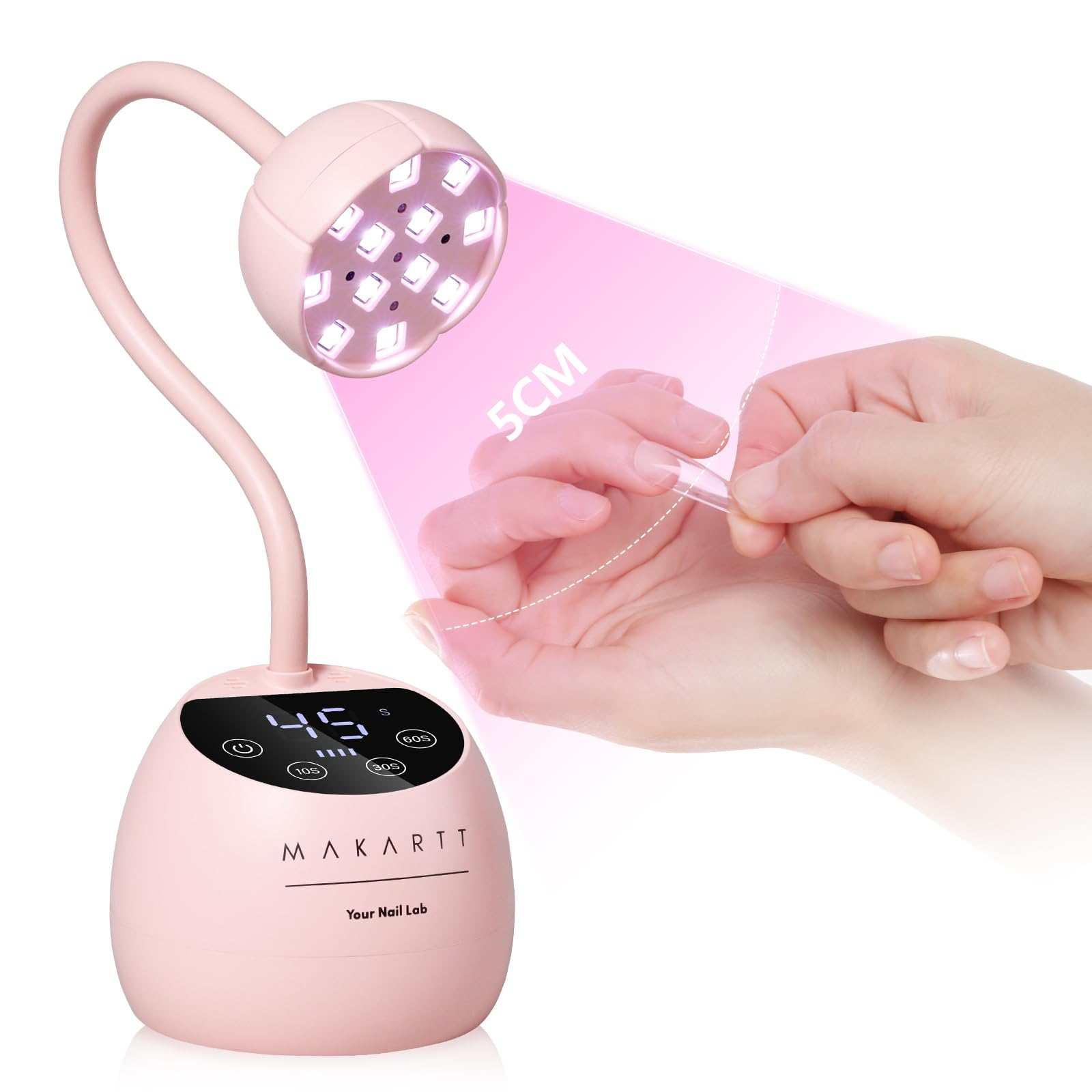 UV LED Nail Lamp for Gel Nails Cordless 24W Rechargeable Nail Curing