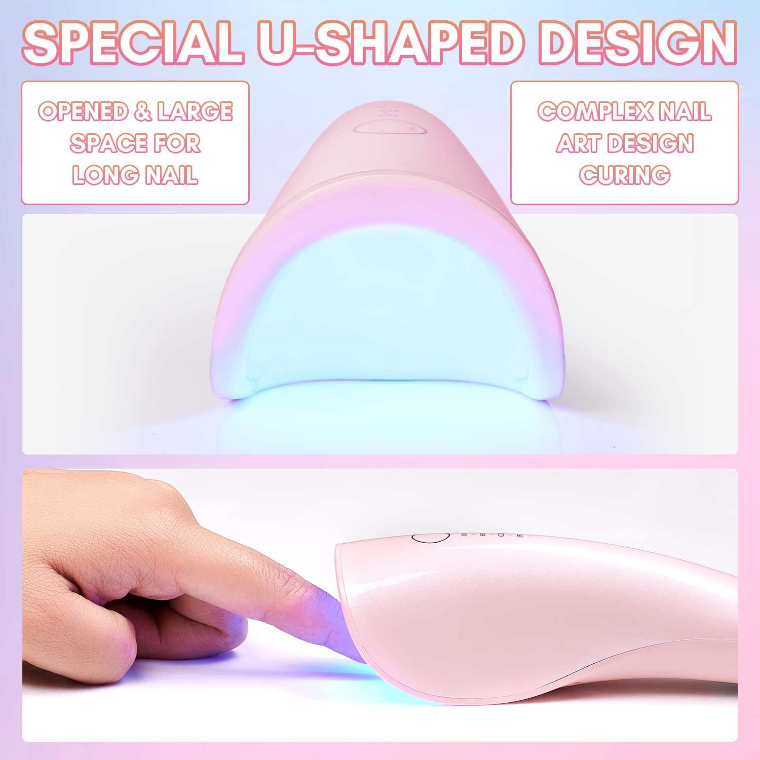 Mini UV Nail Lamp LED Rechargeable Light for Nail Manicure Flash Cure 