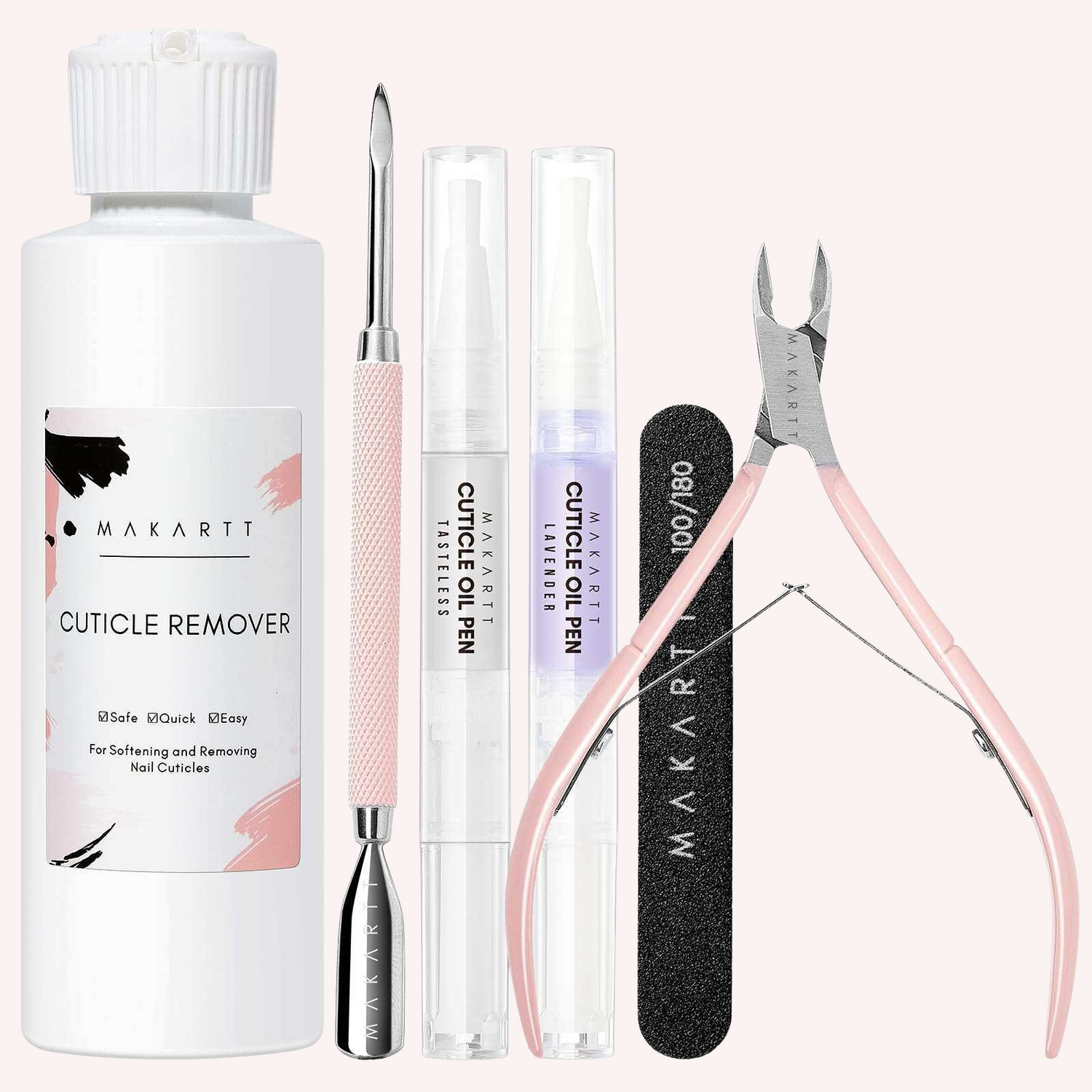 Cuticle Remover Kit, Nail Care Tool Kit for Cuticle Softener & Moisturize