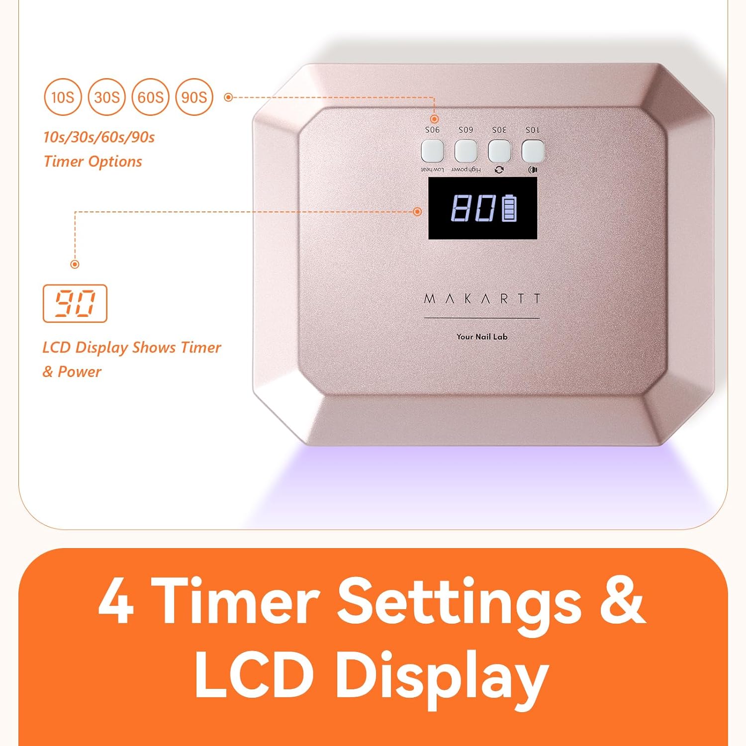 Rose Pink 30W UV LED Nail Lamp