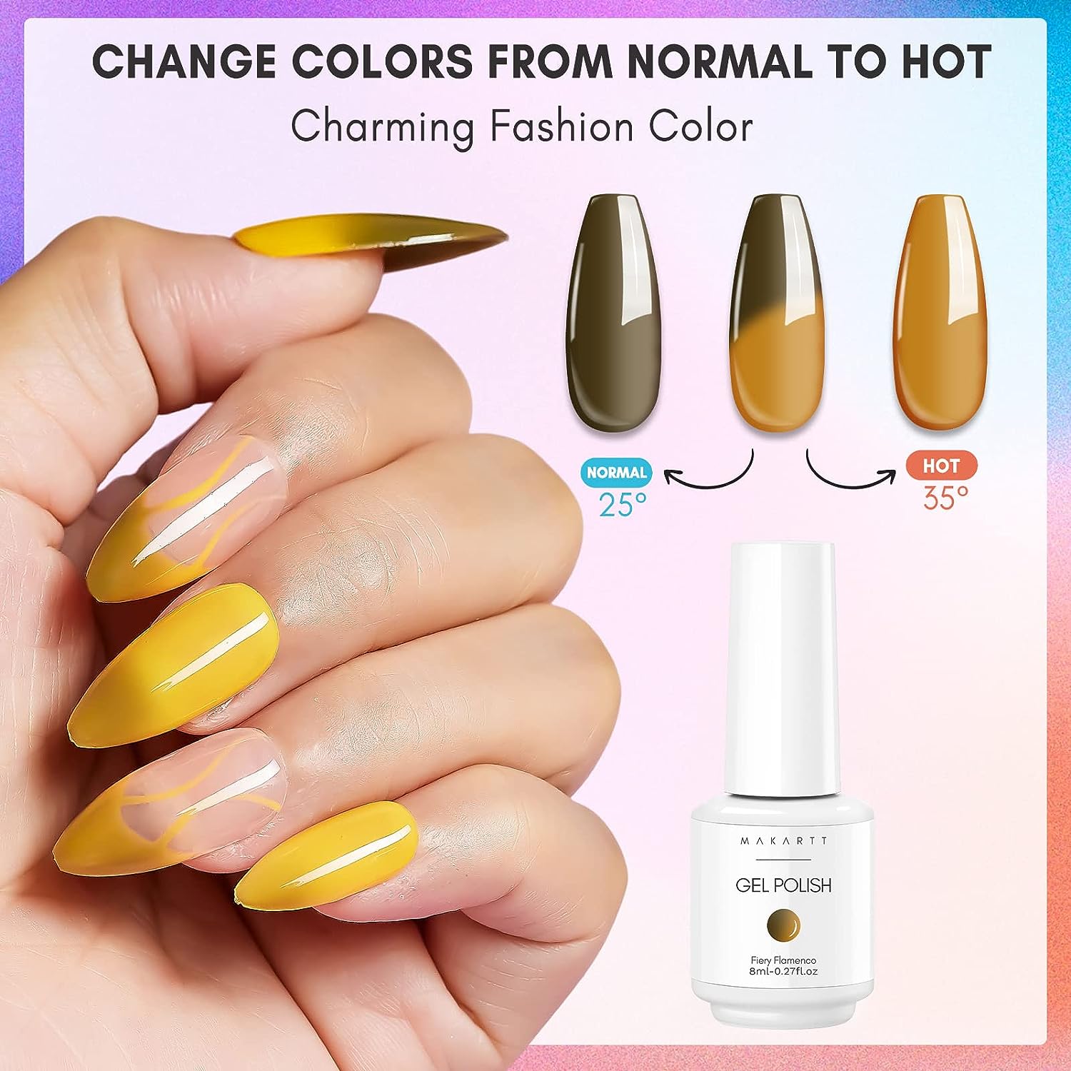 Amazon.com : Bow Thermal Color Changing Mood Nail Polish with Glitter - Big  5 Free, Vegan and Cruelty-Free (Akudama) : Beauty & Personal Care