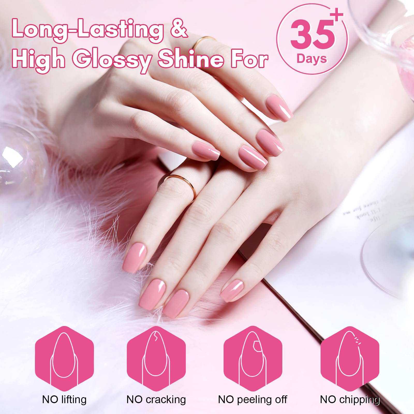 Hard Gel Top Coat Soak-off Glossy Finish UV Gel 8ML