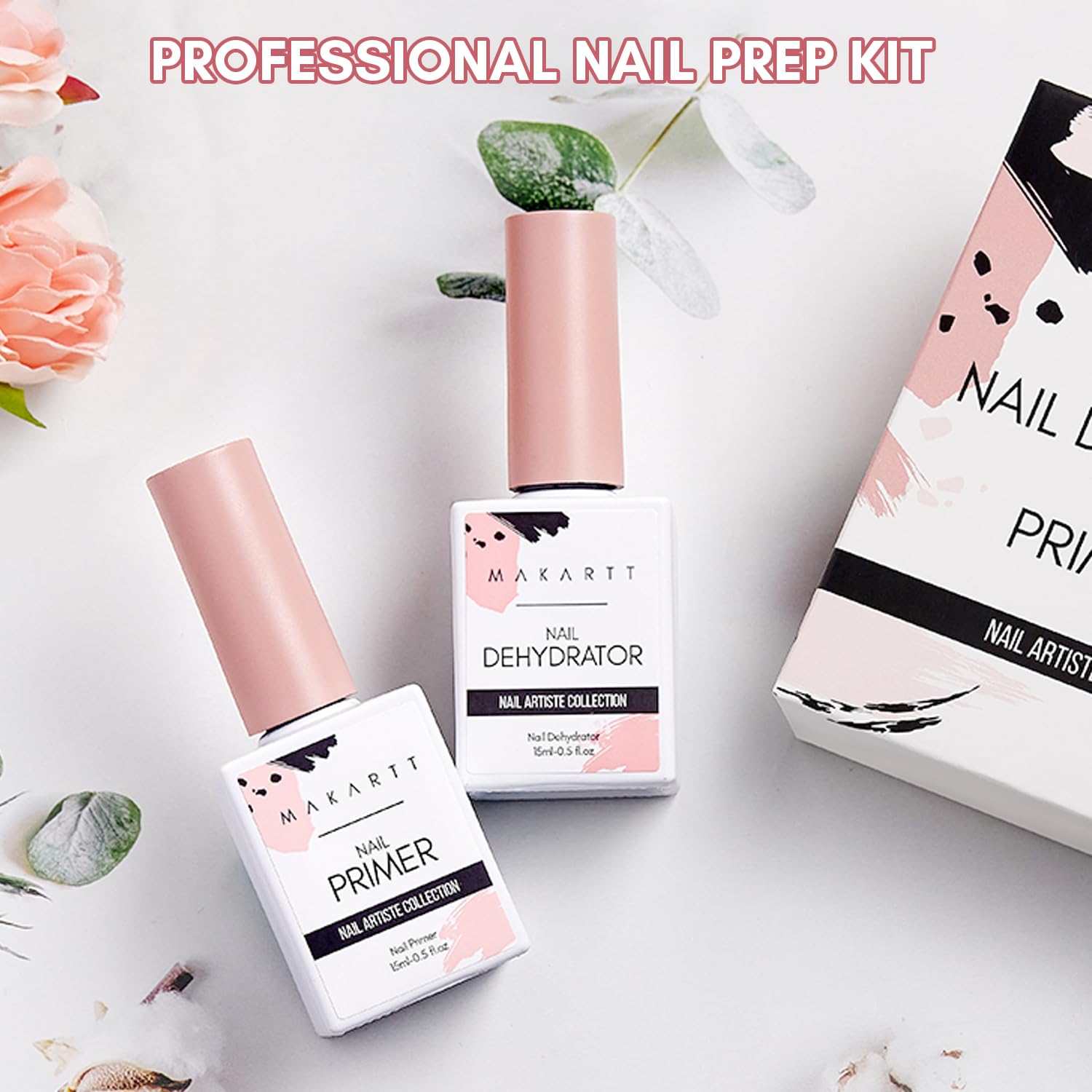 MakarttNail Dehydrator and Primer Set (15ML /0.5 oz)The BASIS OF A NAIL ART: Nail prepping is the most important step in all nail art design. Nail dehydrator and primer helps for you to do a easy, clean, beautiful, ch