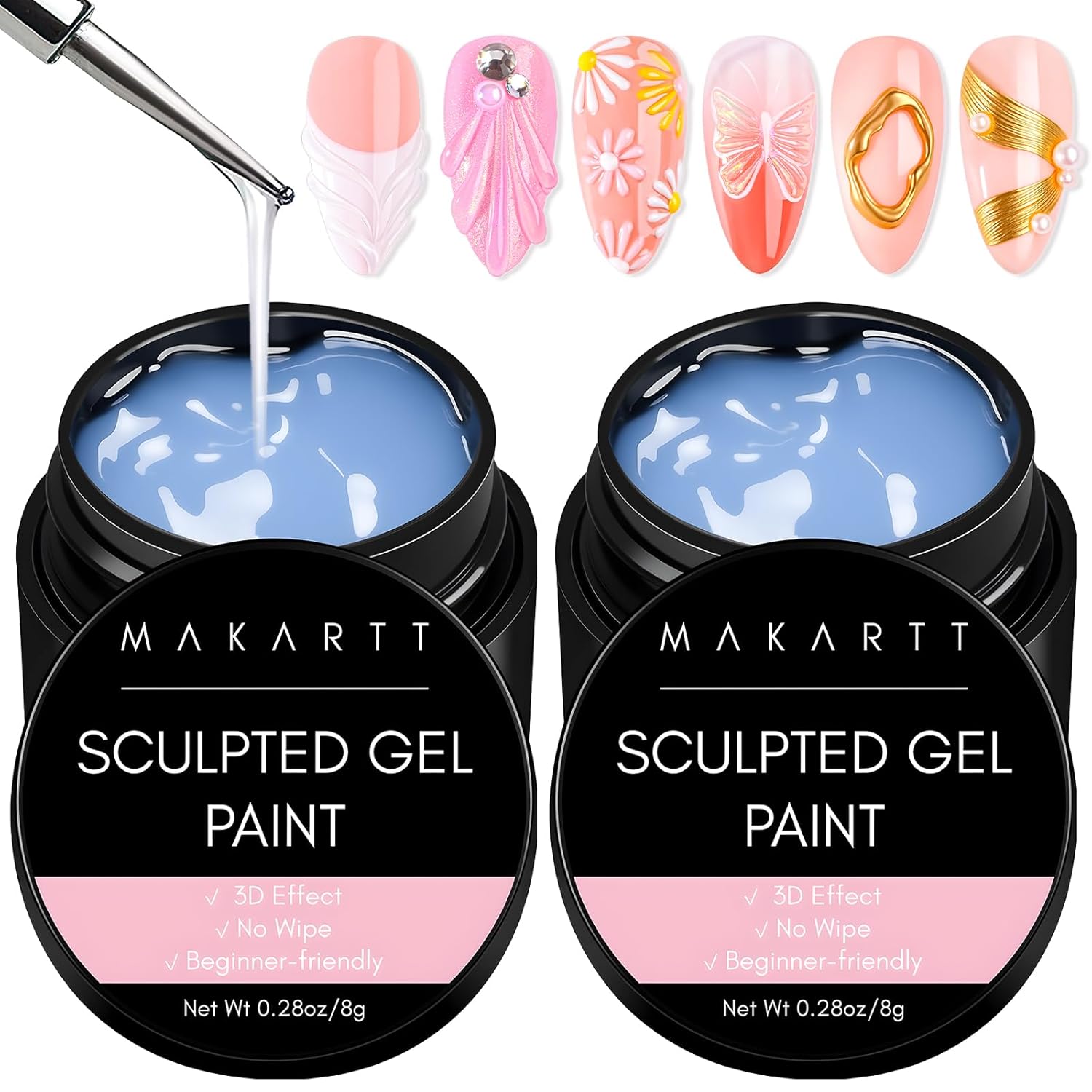 Clear Gel Nail Art Serie 8G