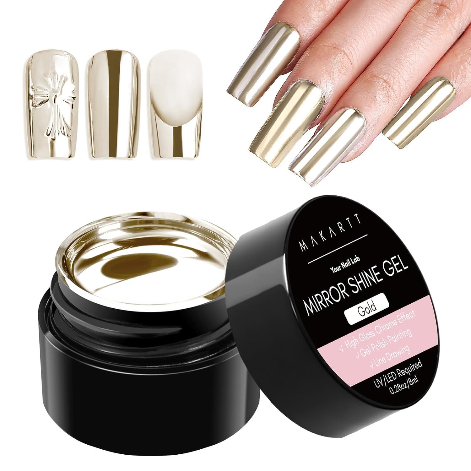 Mirror Metallic Gel Nail Polish
