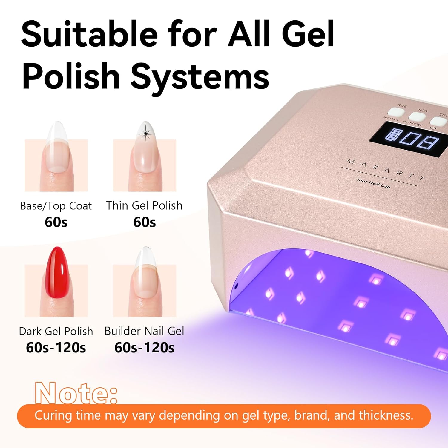 Rose Pink 30W UV LED Nail Lamp
