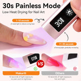 Handheld UV Nail Lamp with Painless Mode